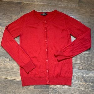 Red Button Cardigan